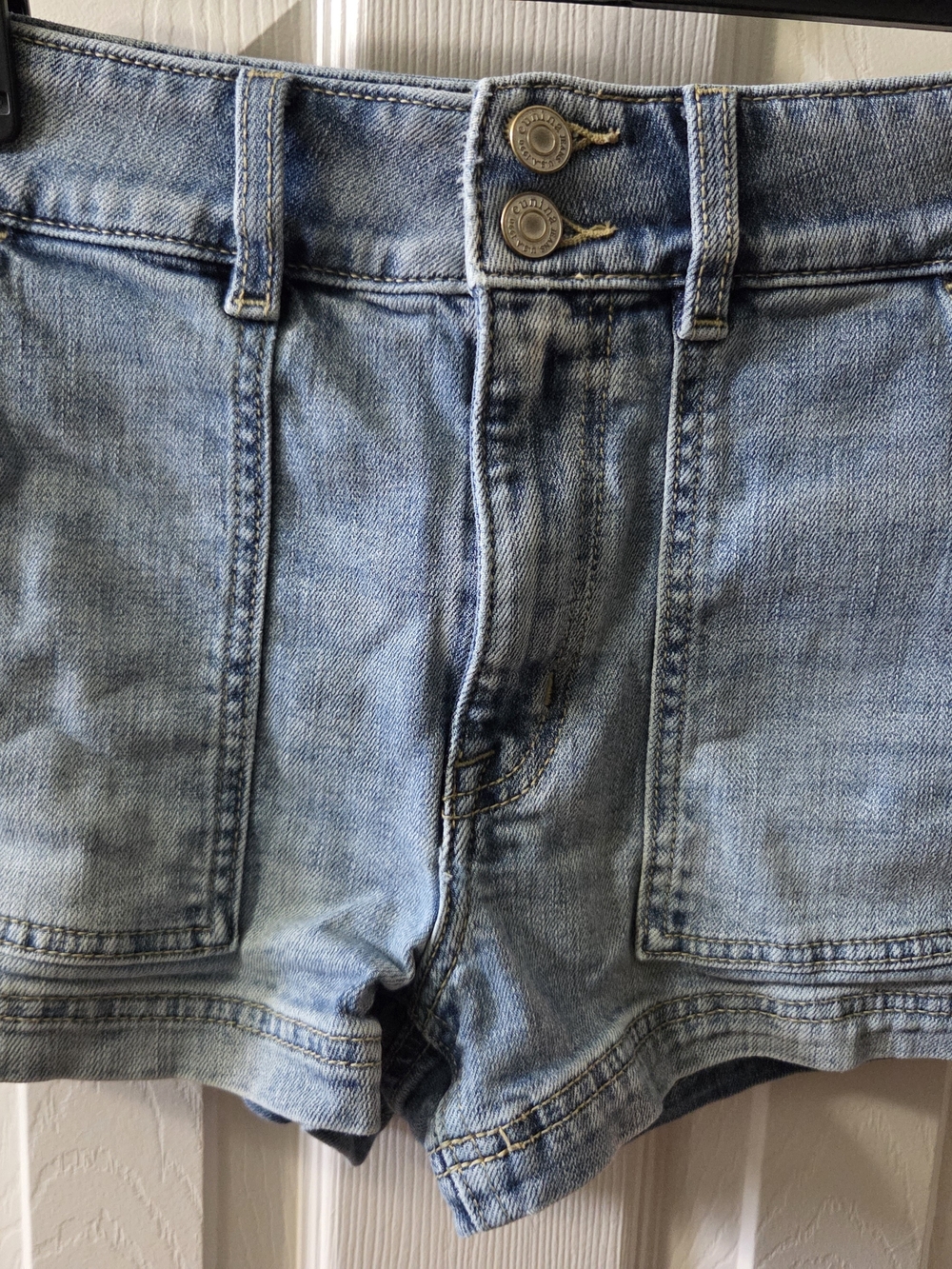 2 PAIRS!! Light Wash Denim High-Waist Shorts & Darker Wash (Same Style)
